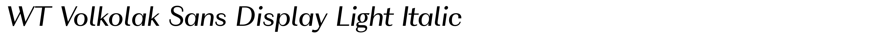 WT Volkolak Sans Display Light Italic